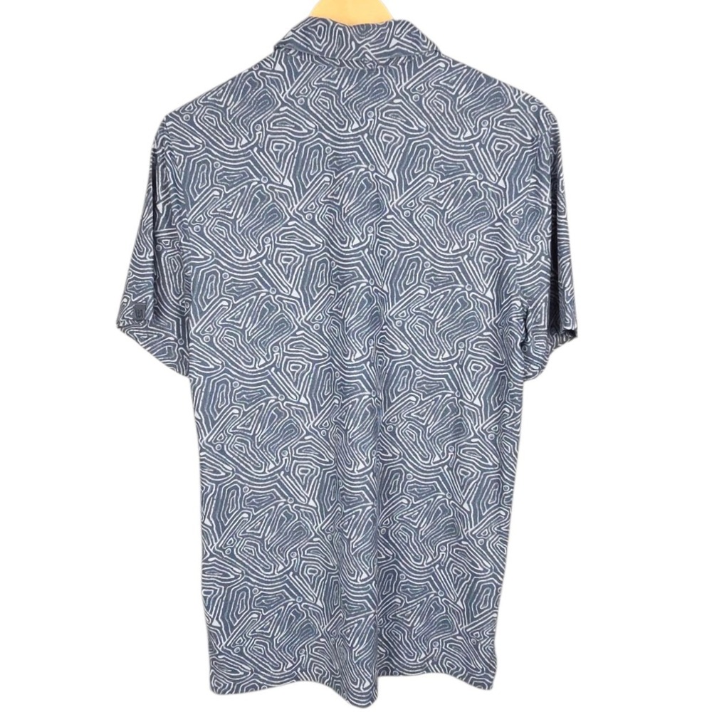 VRST Golf Polo Mens Small Blue White Shirt Bunker Lines Mesh Performance NWT - Picture 3 of 8